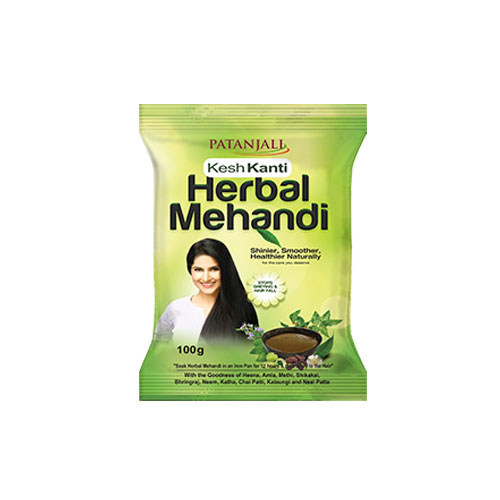 Patanjali Herbal Mehandi (Henna) Natural Hair Colour 100g- Aurveda